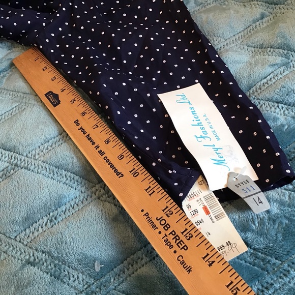 Dress 14 Dark Navy & White Dots MIDI, NWT - Picture 5 of 12